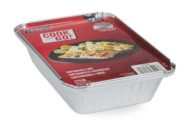 foil 3lb. rect alum cont.w/ lids (pk/2)