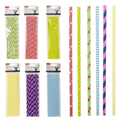 flexible paper straws 23cm l (pk/20)