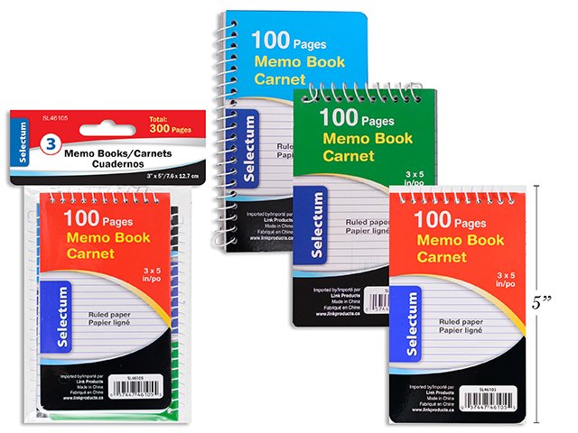 3x5" memo bk w.coil (40/sheets) (copy)