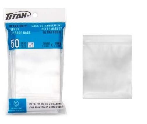 hd zipper storage bags 7x9cm (pk/50)