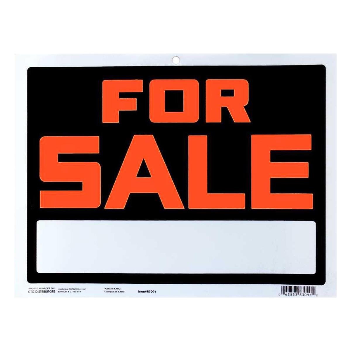 Sign "For Sale" 9x12"
