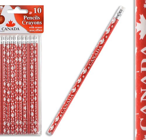 SELECTRUM Canada Pencils w/Eraser 7.5" (Pk/10)