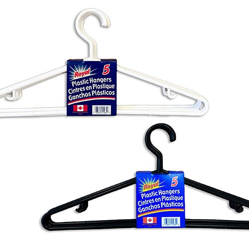 ROYAL Plastic Hangers - White (PK/5)