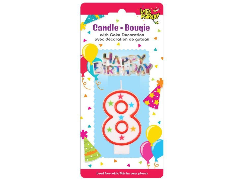 #8 Birthday Candle set